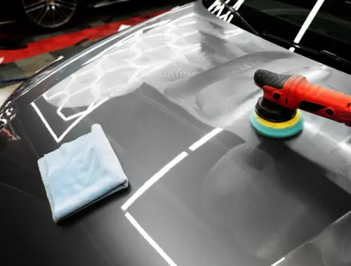 Machine cutting and polishing to address swirls and light scratches.