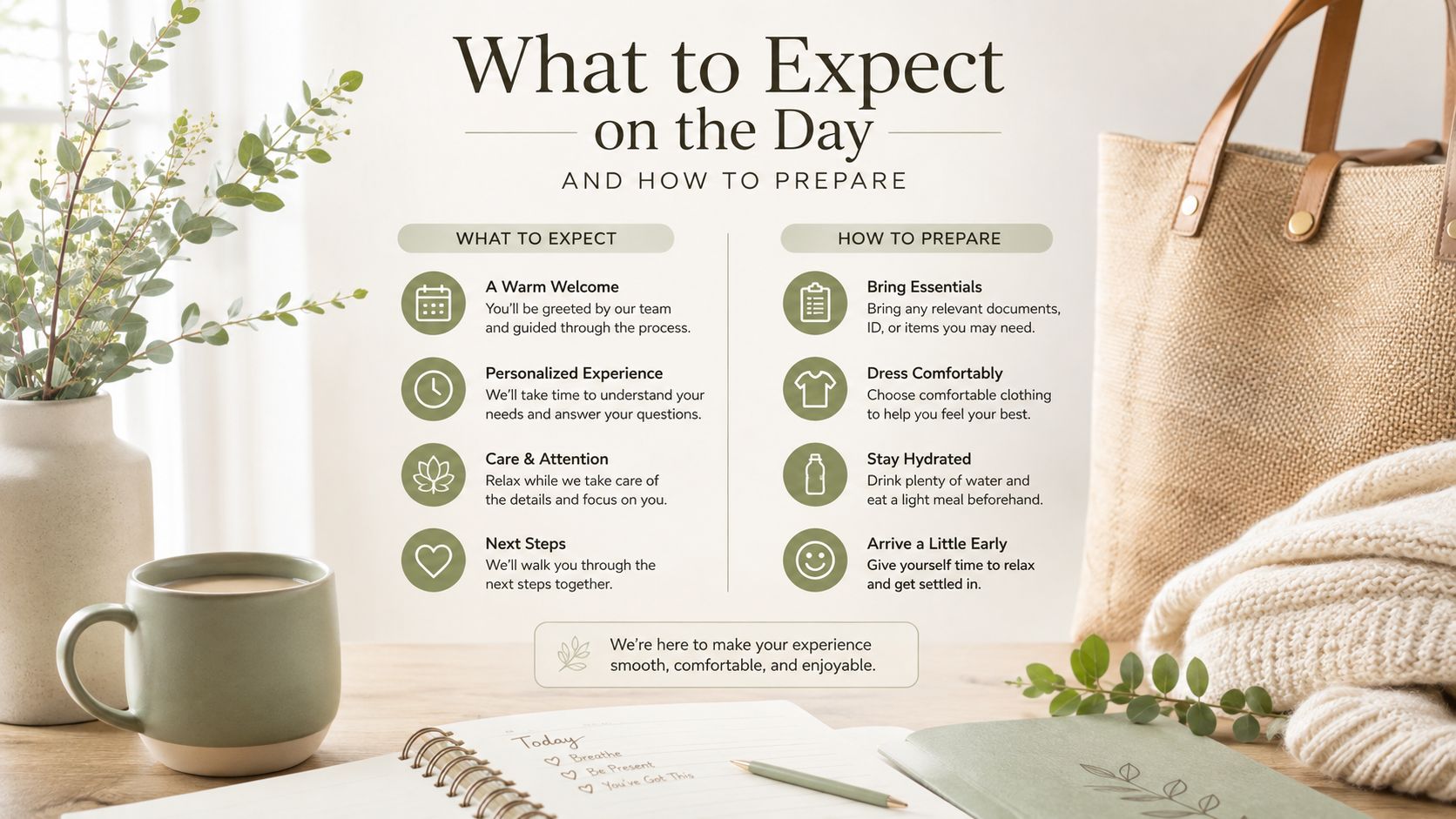 Informative guide on what to expect and how to prepare for an upcoming appointment or procedure.